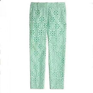 J Crew Eyelet Cafe Capri Pants